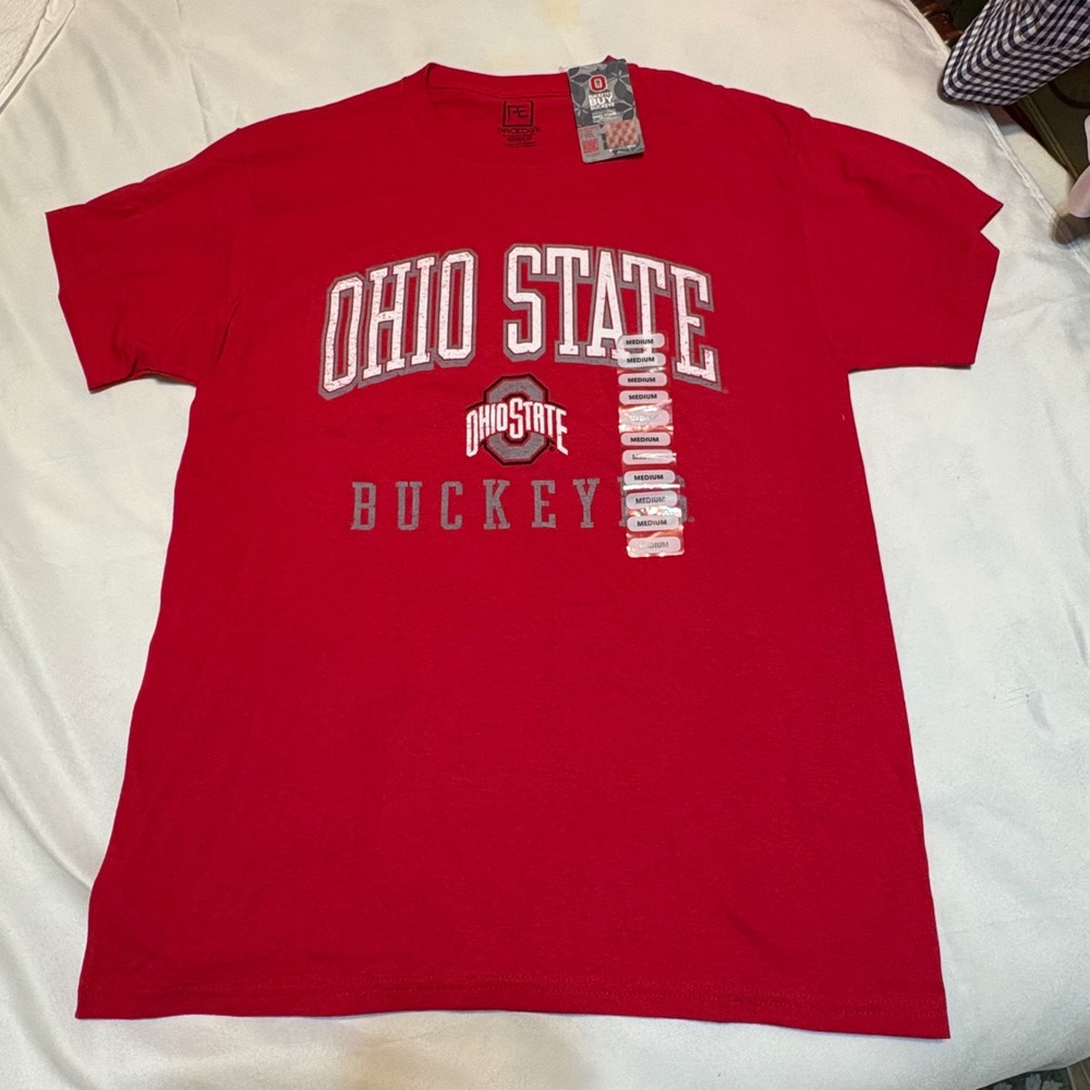 Ohio State Buckeyes NCAA ProEdge Mens Red Graphic T-Shirt Size Medium NWT
